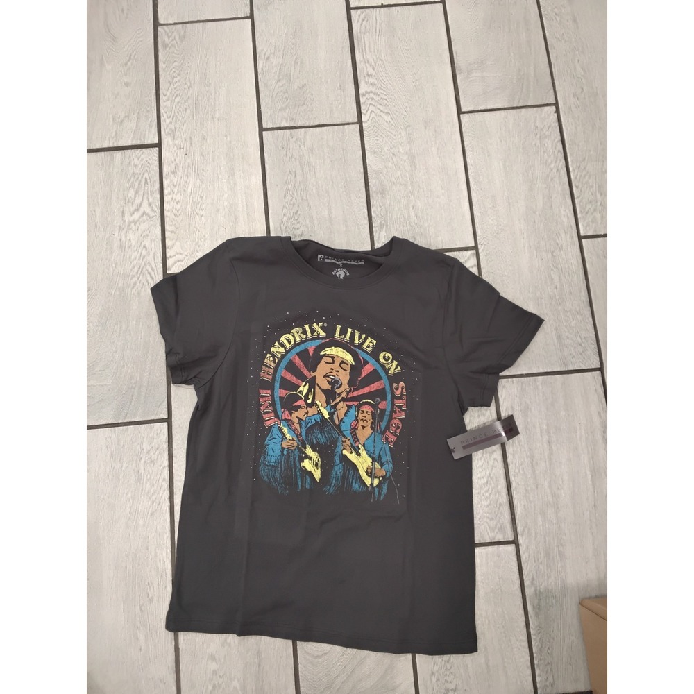 Prince Peter Jimi Hendrix Live On Stage Graphic T-Shirt Gray XL Made in USA NWT